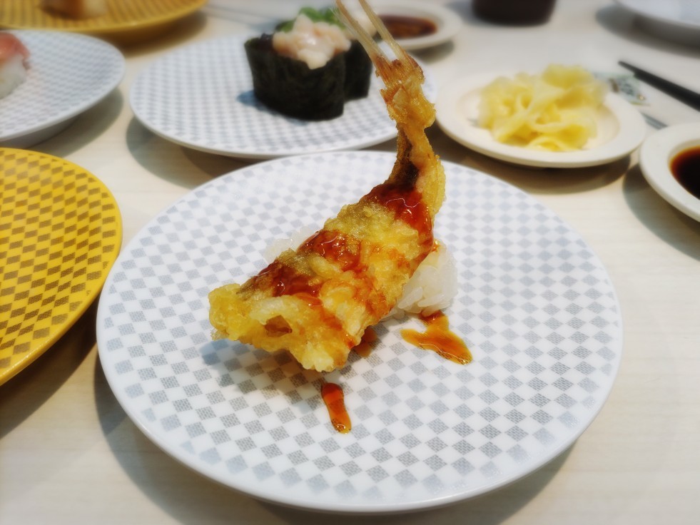 外食　2023-1-19　魚べい　ほうぼうの天ぷら110税込