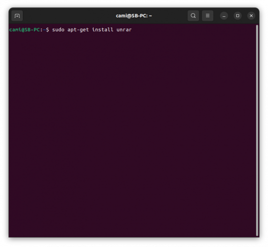 Ubuntu rarファイルを解凍したい02