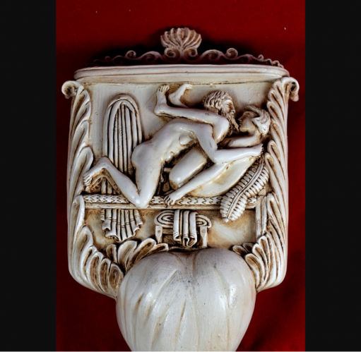 Satyr Pan Phallic Mirror sculpture Greek Mythology