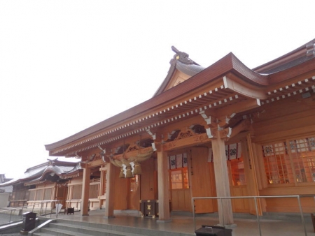 仮の阿蘇神社本殿